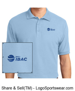 IBAC Light Blue Mens Polo Design Zoom